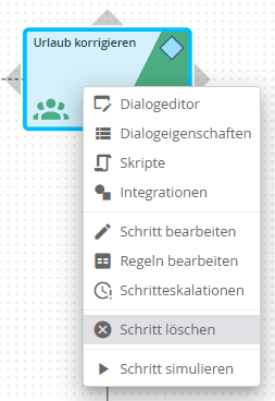 Schritt löschen Schritt löschen