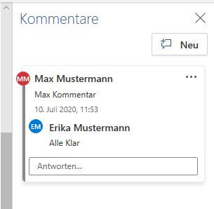 Kommentare Kommentare