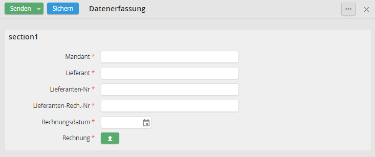 Dialog zu Rechnungseingang