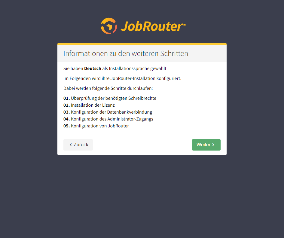 JobRouter Environment-Installation