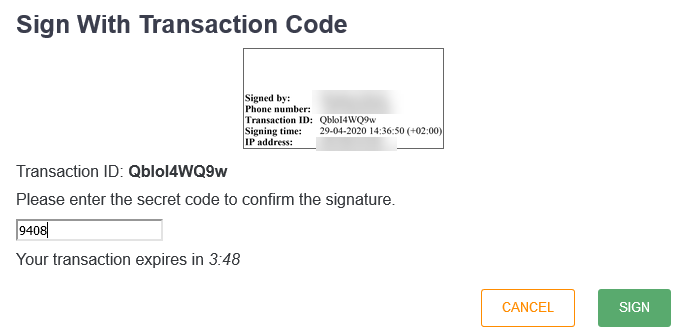 Transaction Code&nbsp;