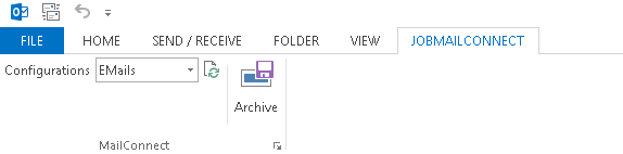 JobMailConnect ribbon JobMailConnect ribbon