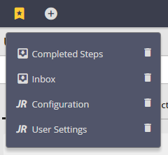 Entries in favorites menu Entries in favorites menu