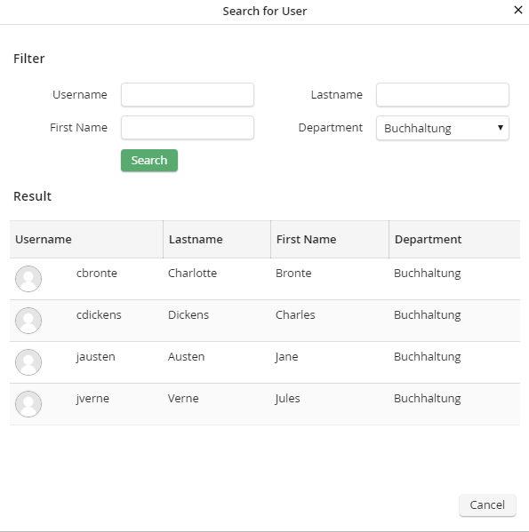 Choose a user Choose a user