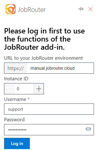 Login mask Login mask