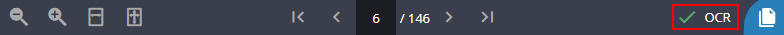 OCR state in the footer OCR state in the footer