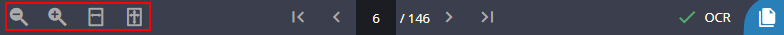 Zoom icons in the footer Zoom icons in the footer